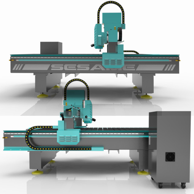 Machine de découpe à couteau tangentiel oscillant CCD, routeur Cnc 1325, pour planche KT en cuir