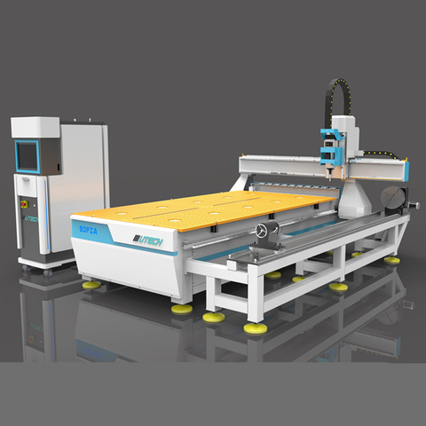 Armoire de porte en bois multifonctionnelle à 4 axes, Machine de routeur CNC ATC