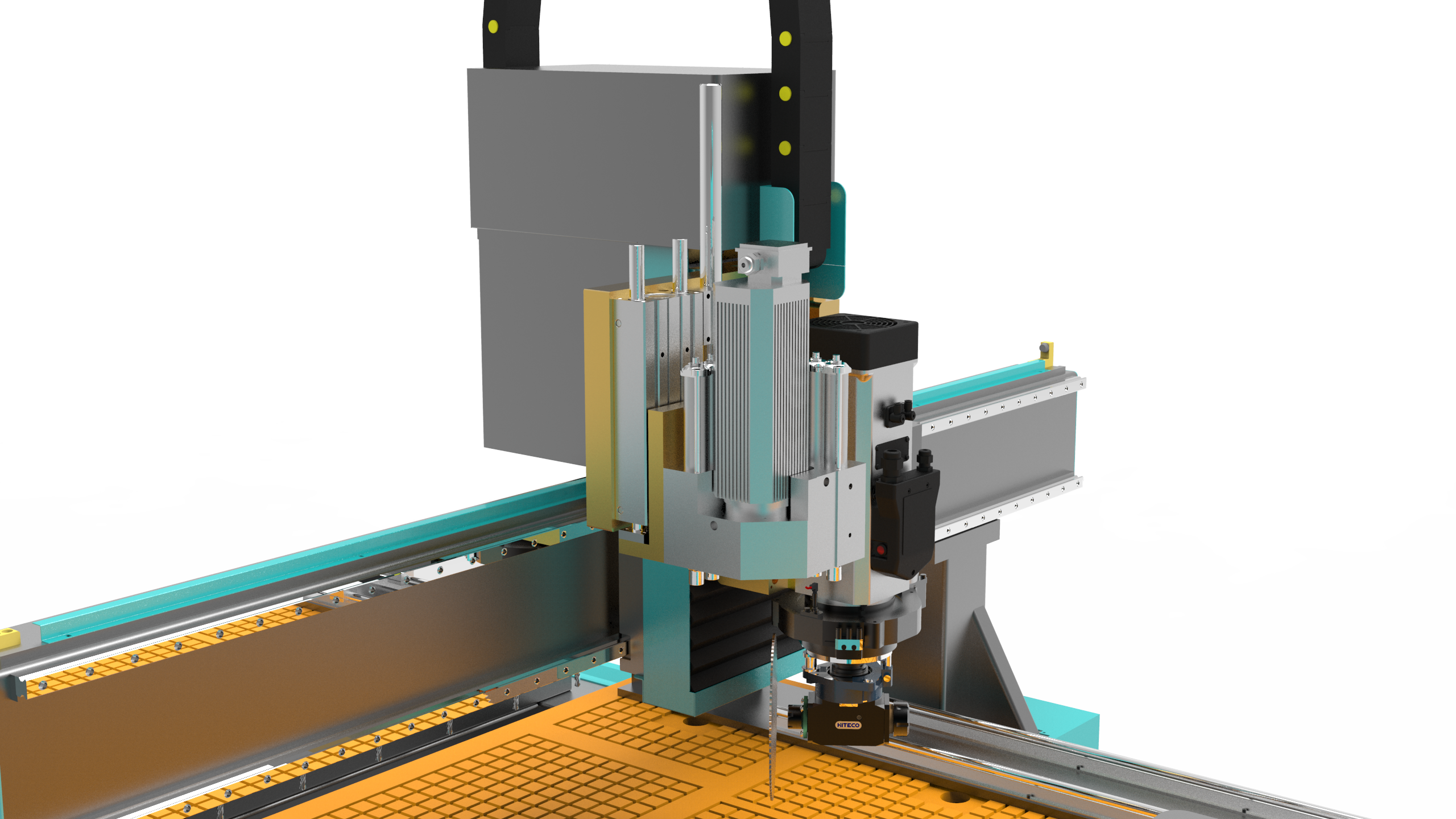 Machine CNC ATC 4 axes avec tête de perçage