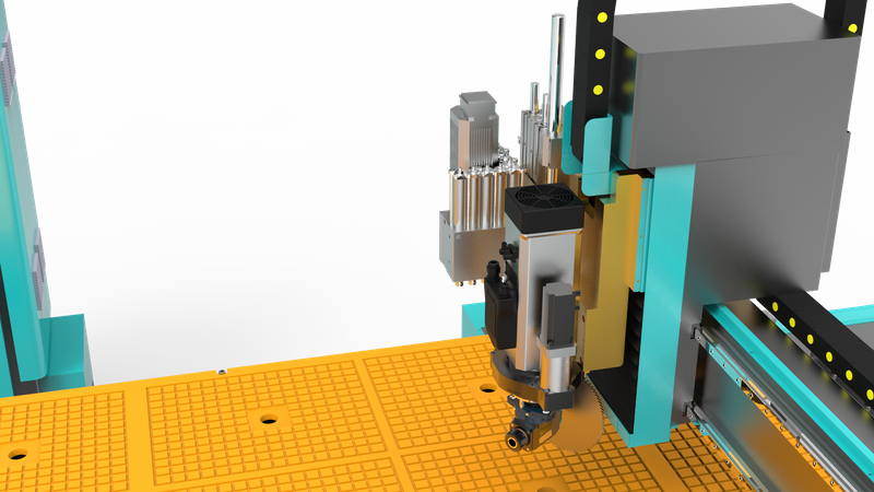 Machine CNC ATC 4 axes avec tête de perçage