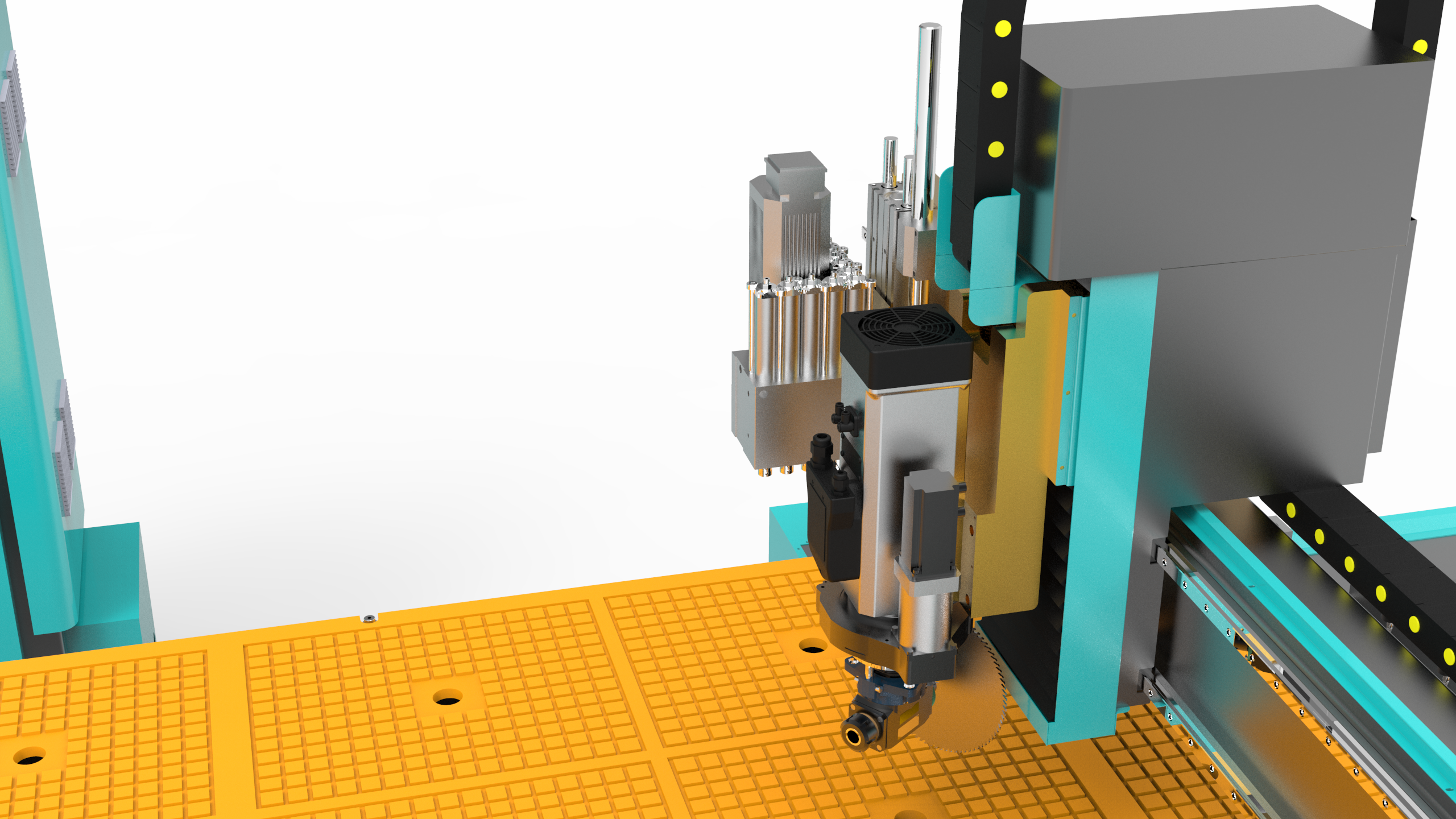 Machine CNC ATC 4 axes avec tête de perçage